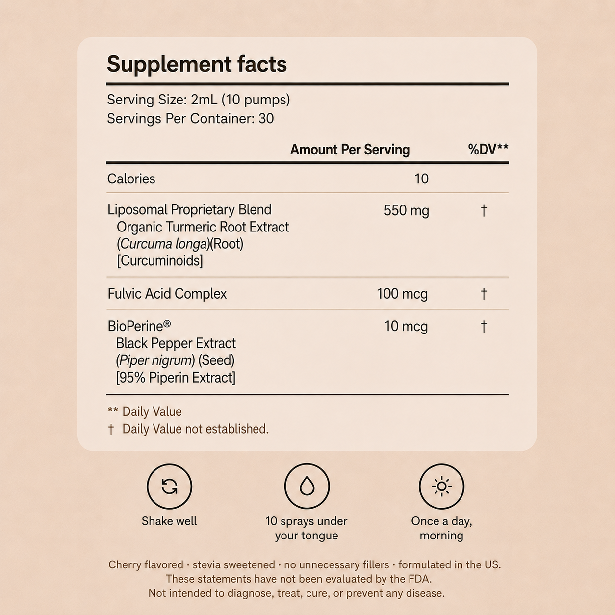 Lunōra Liposomal Curcumin Spray